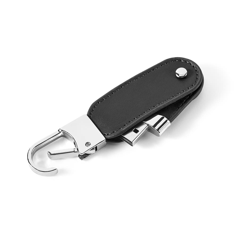 BRAGG 8GB. Memoria USB da 8 GB in PU e con clip a moschettone - vista 3