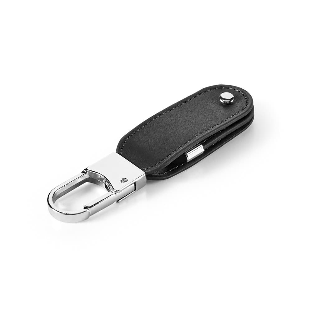 BRAGG 8GB. Memoria USB da 8 GB in PU e con clip a moschettone - vista 1