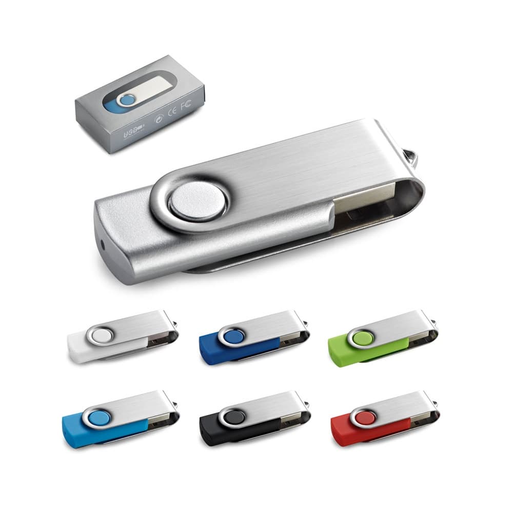 CLAUDIUS 4GB. Chiavetta USB da 4 GB con clip in metallo - vista 2