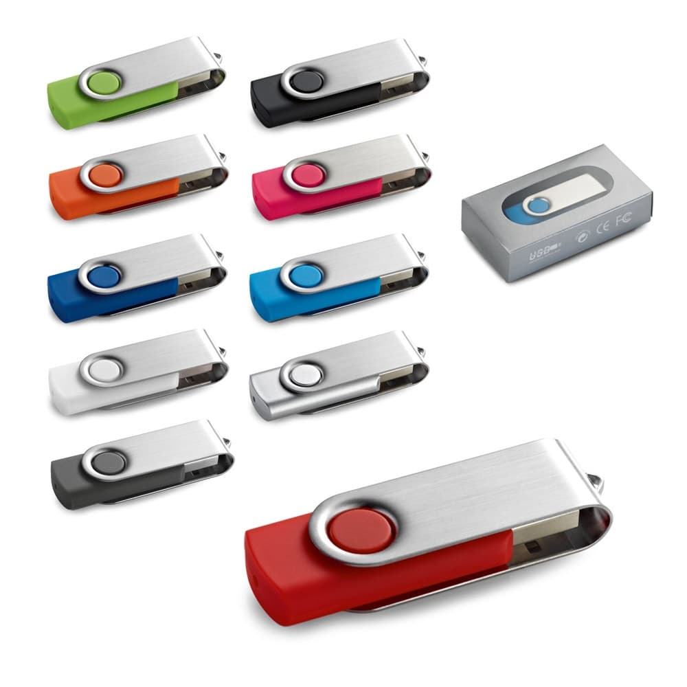 CLAUDIUS 8GB. Chiavetta USB da 8 GB con clip in metallo - vista 2