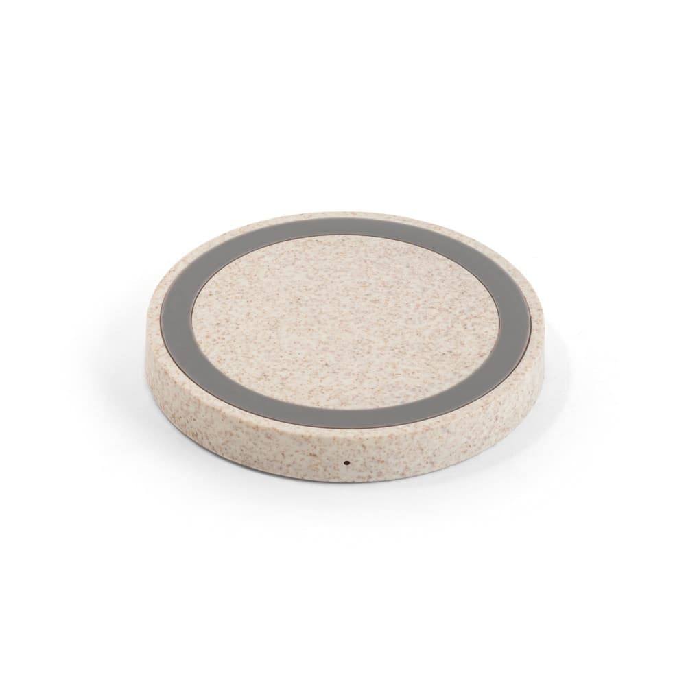 CUVIER. Caricatore wireless 15W in ABS riciclato (65% rABS) e fibra di paglia di grano (35%) - vista 1