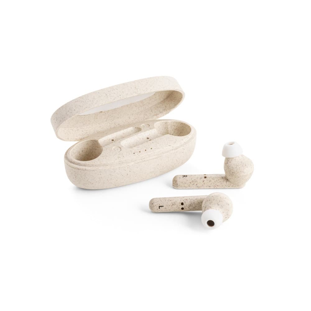 FOURIER. Auricolari wireless con durata della batteria di 3 ore in fibra di paglia di grano e PP - vista 4