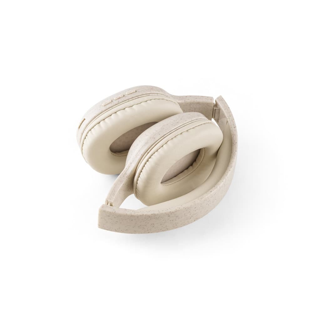 FEYNMAN. Cuffie wireless pieghevoli con batteria di 4 ore in paglia di grano e ABS - vista 3