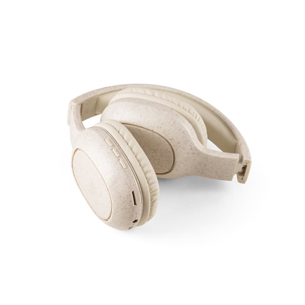 FEYNMAN. Cuffie wireless pieghevoli con batteria di 4 ore in paglia di grano e ABS - vista 4