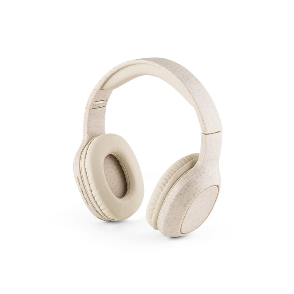 FEYNMAN. Cuffie wireless pieghevoli con batteria di 4 ore in paglia di grano e ABS - vista 1