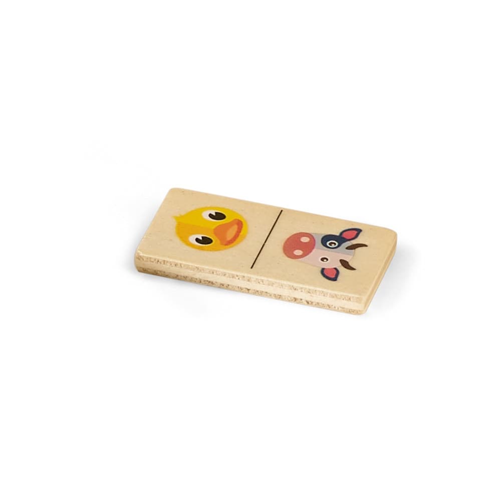 DOMIN. Gioco domino in legno per bambini. 28 pezzi con figure di animali - vista 5