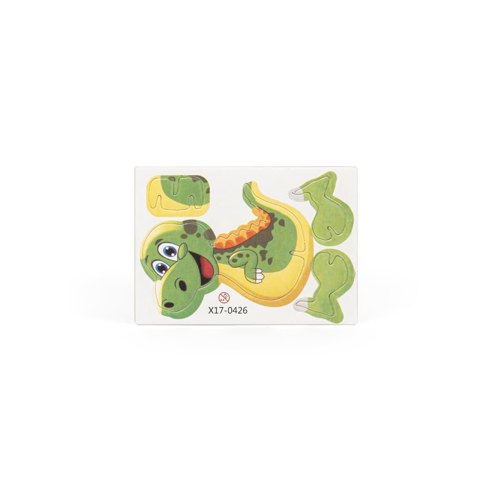 DINOSAURUS. Puzzle 3D in carta a forma di dinosauro - vista 3