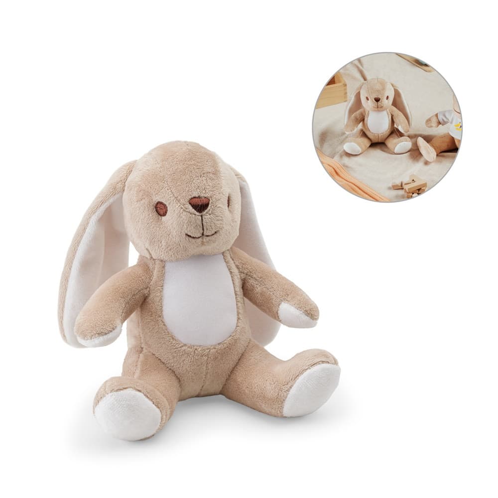 BUGS. Peluche in poliestere a forma di coniglio,con tessuto adatto alla personalizzazione - vista 4
