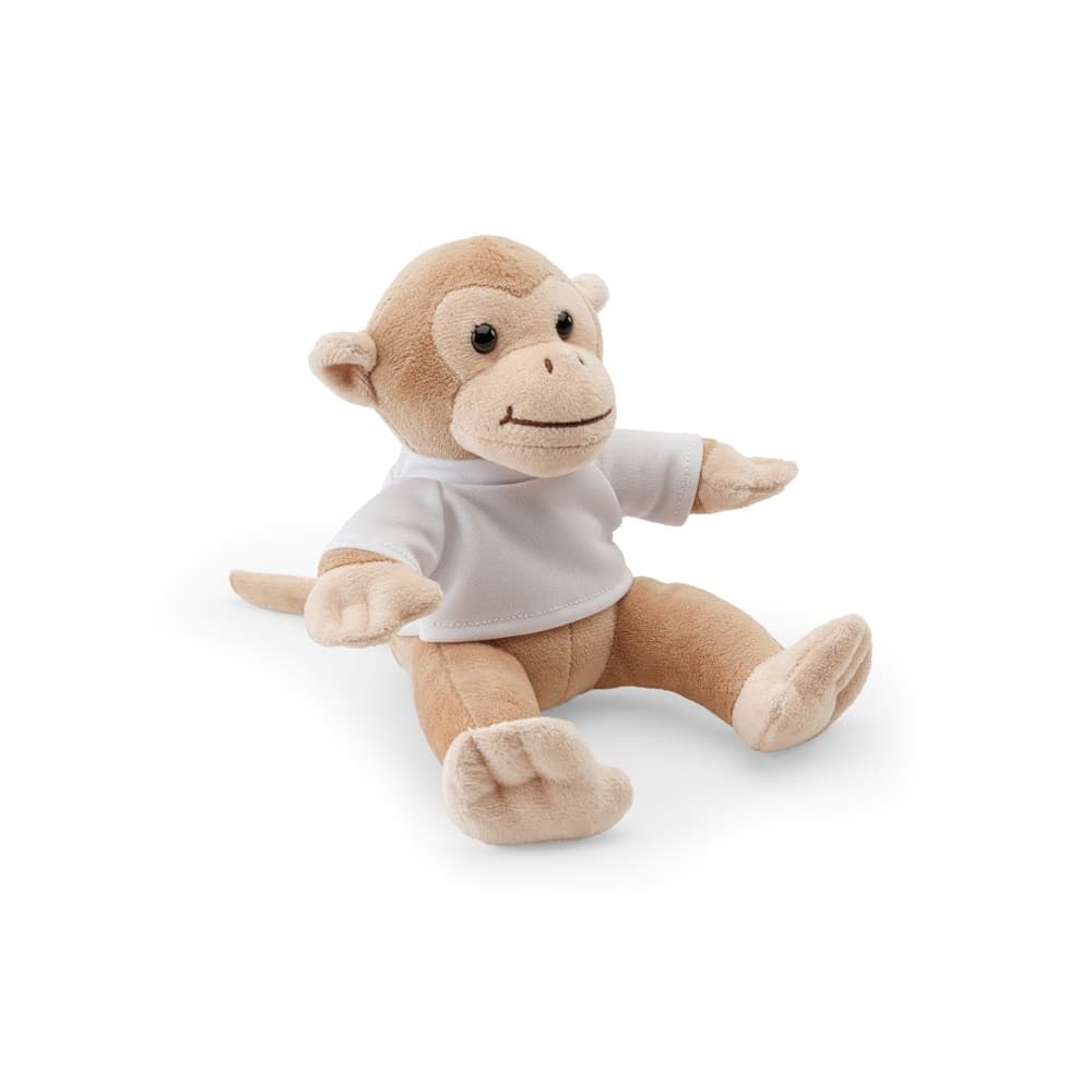 MONKY. Peluche a forma di scimmia con maglietta - vista 1