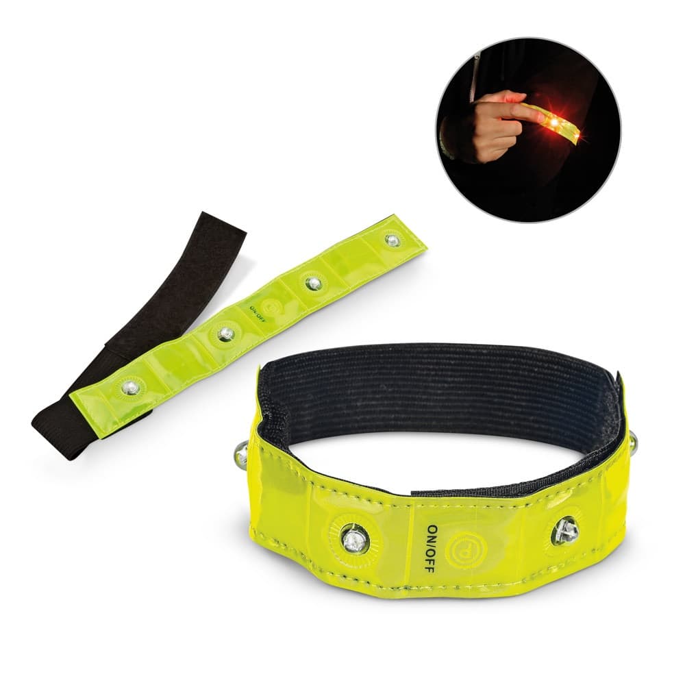 VISIBLE. Polsino riflettente con 4 LED rossi - vista 6