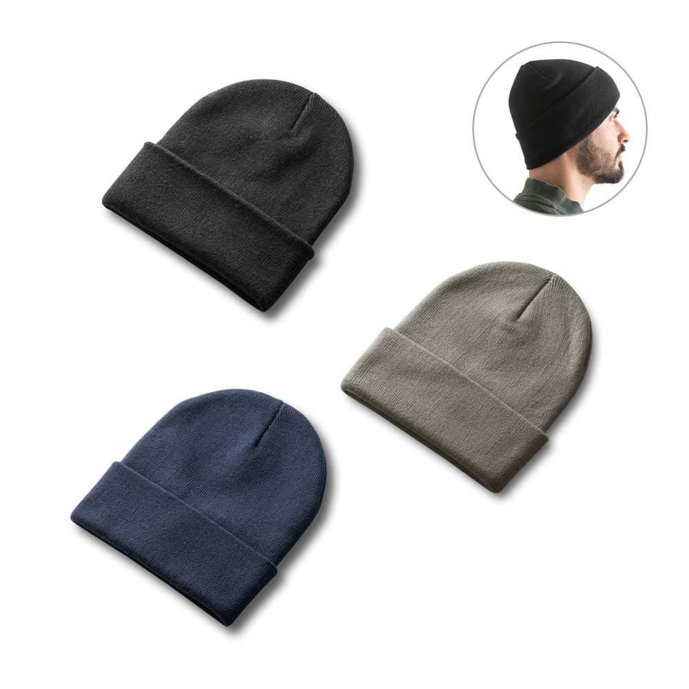 CARL. Berretto unisex a doppio strato in poliestere riciclato (100% rPET) - vista 4