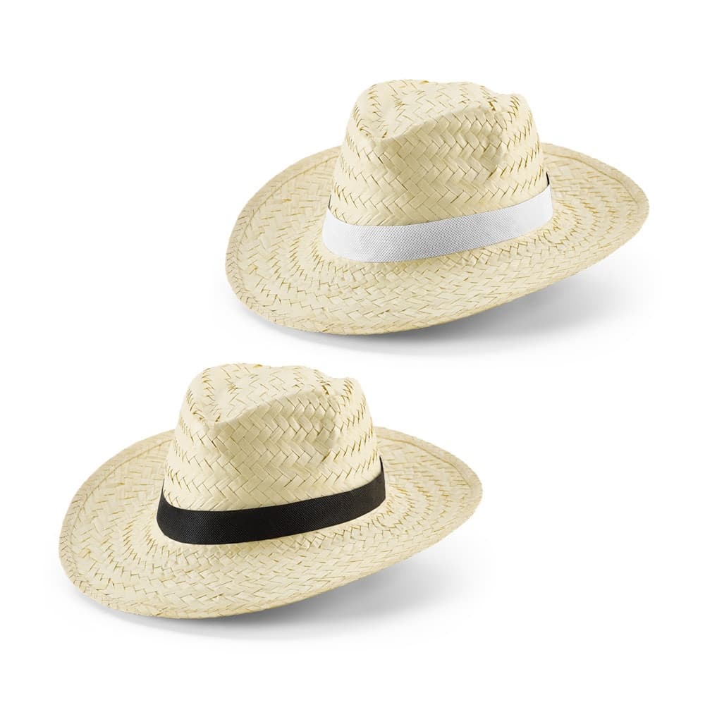 EDWARD POLI. Cappello in paglia naturale con nastro in poliestere - vista 2