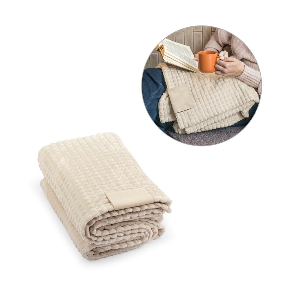 CELINE. Coperta in poliestere riciclato (100% rPET) con dettaglio cucito per la personalizzazione - vista 4