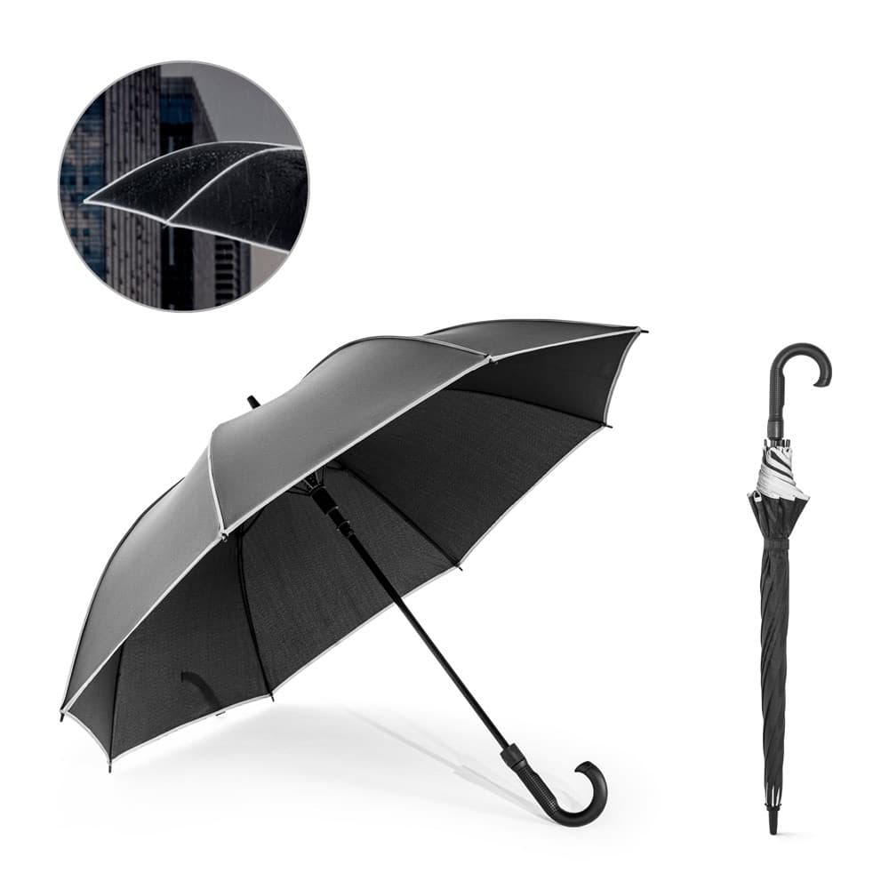 FINNLEY. Ombrello da 27" in pongee 190T antivento in poliestere riciclato (100% rPET) - vista 6