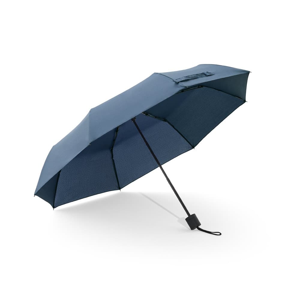 AIDEN. Ombrello da 21" in poliestere riciclato (100% rPET) pongee 190T, ripiegabile in 3 sezioni - vista 1