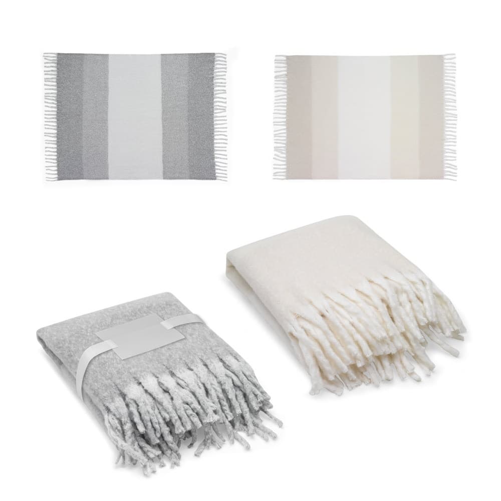COMFY. Coperta in poliestere riciclato (100% rPET) (300 g/m²), effetto simile al mohair - vista 5