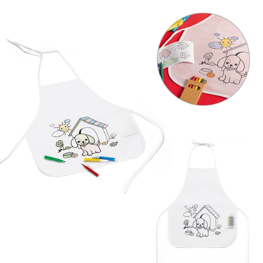 NILO. Grembiule per bambini da colorare in TNT (80 g/m²) - vista 5