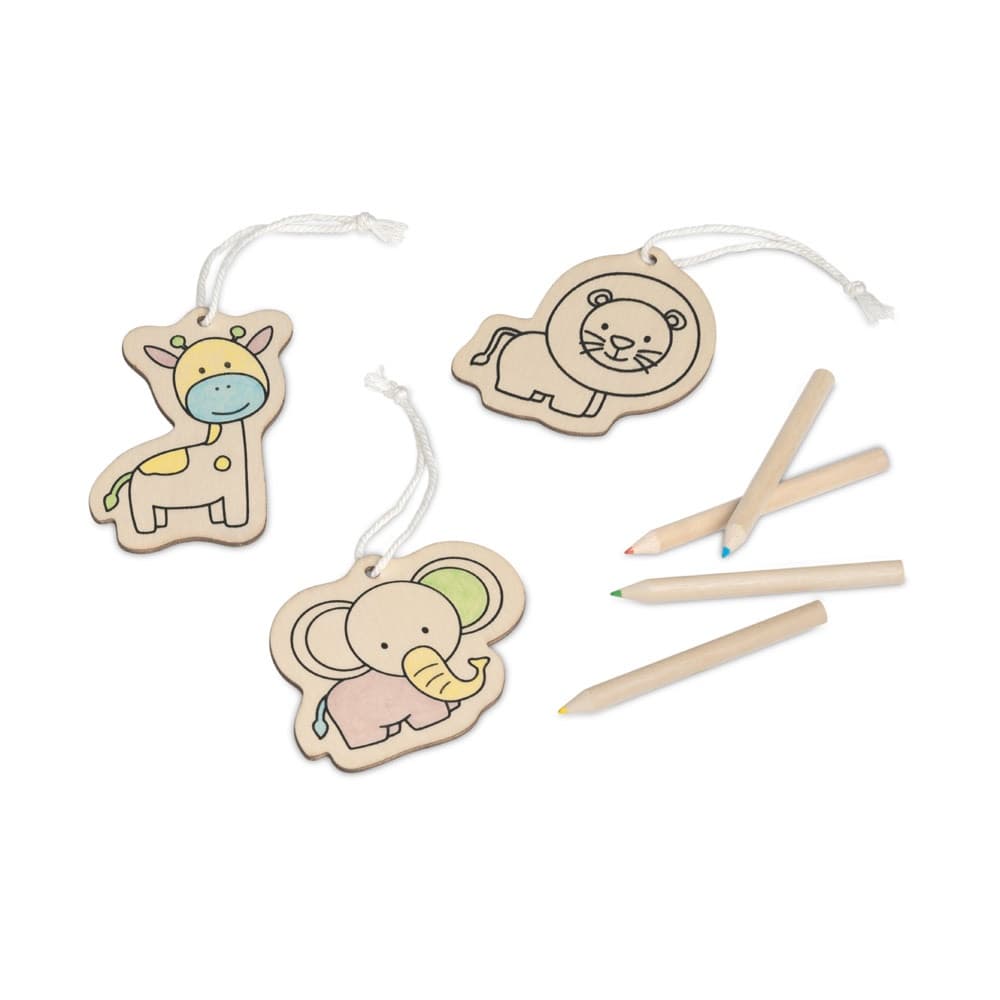 FAUNE. Set da colorare per bambini in legno