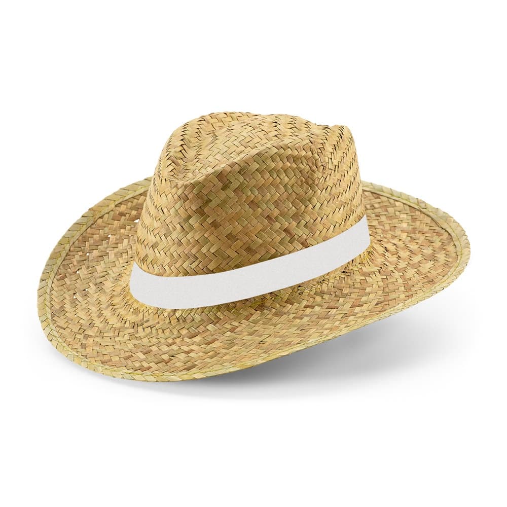 JEAN RIB. Cappello in paglia naturale con nastro sublimatico