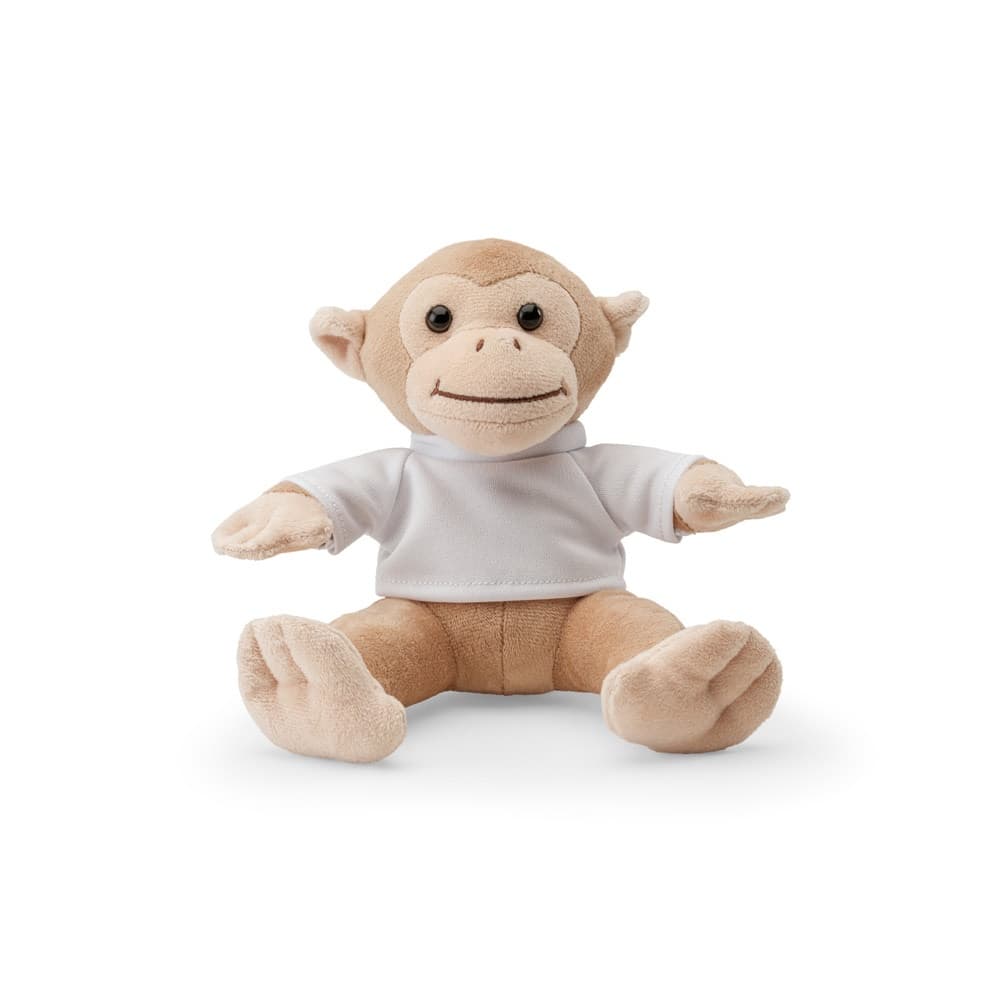 MONKY. Peluche a forma di scimmia con maglietta