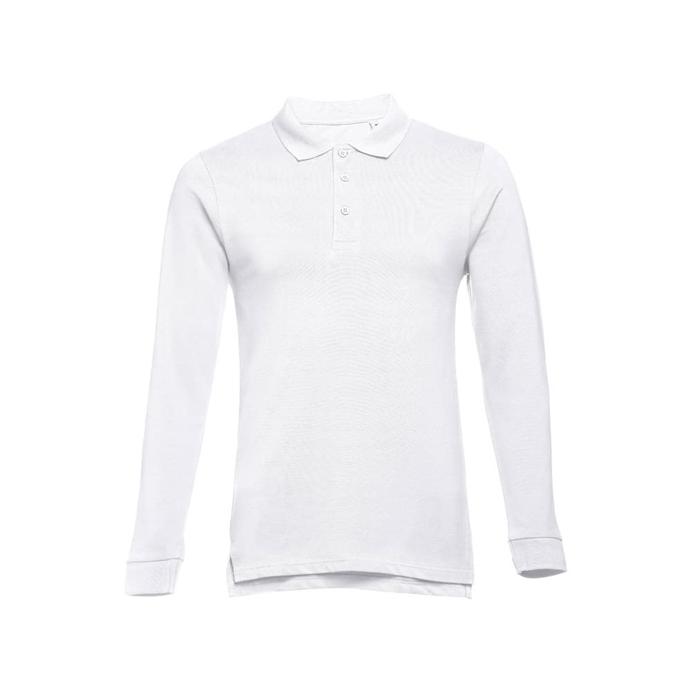 THC BERN WH II. Polo da uomo in cotone a maniche lunghe