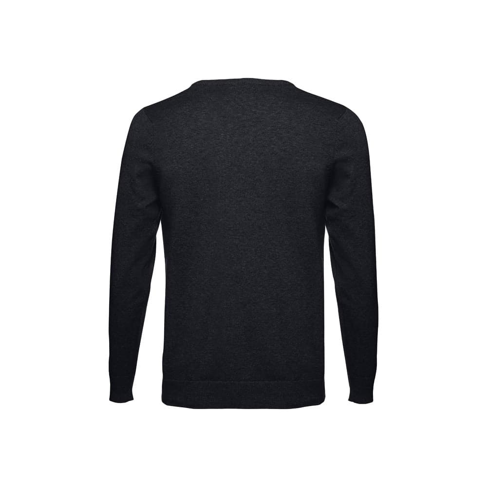 THC MILAN. Pullover da uomo con scollo a V in cotone e poliammide