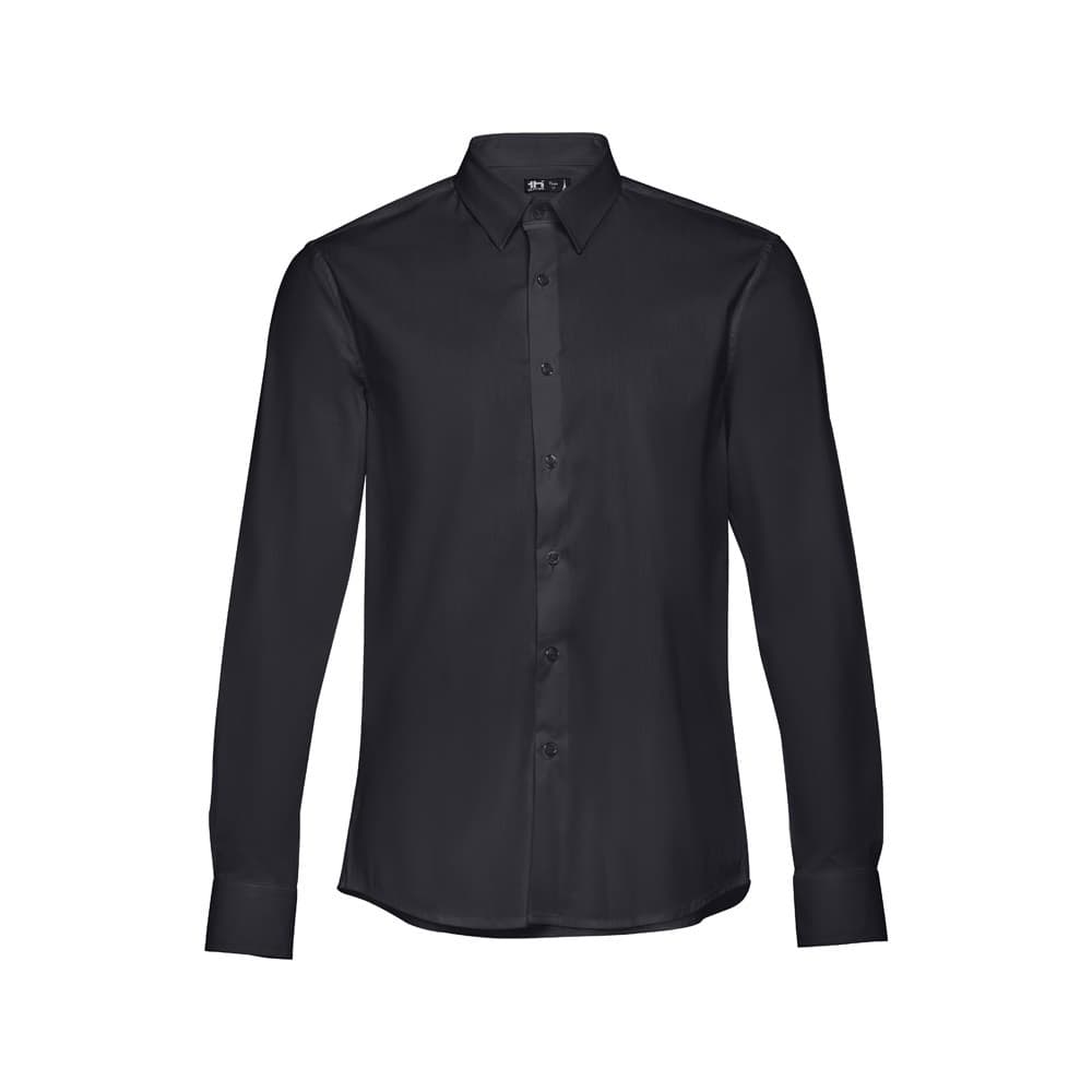 THC PARIS. Camicia da uomo in popeline a maniche lunghe