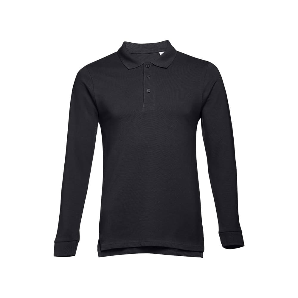 THC BERN II. Polo da uomo a maniche lunghe in cotone cardato - vista 1
