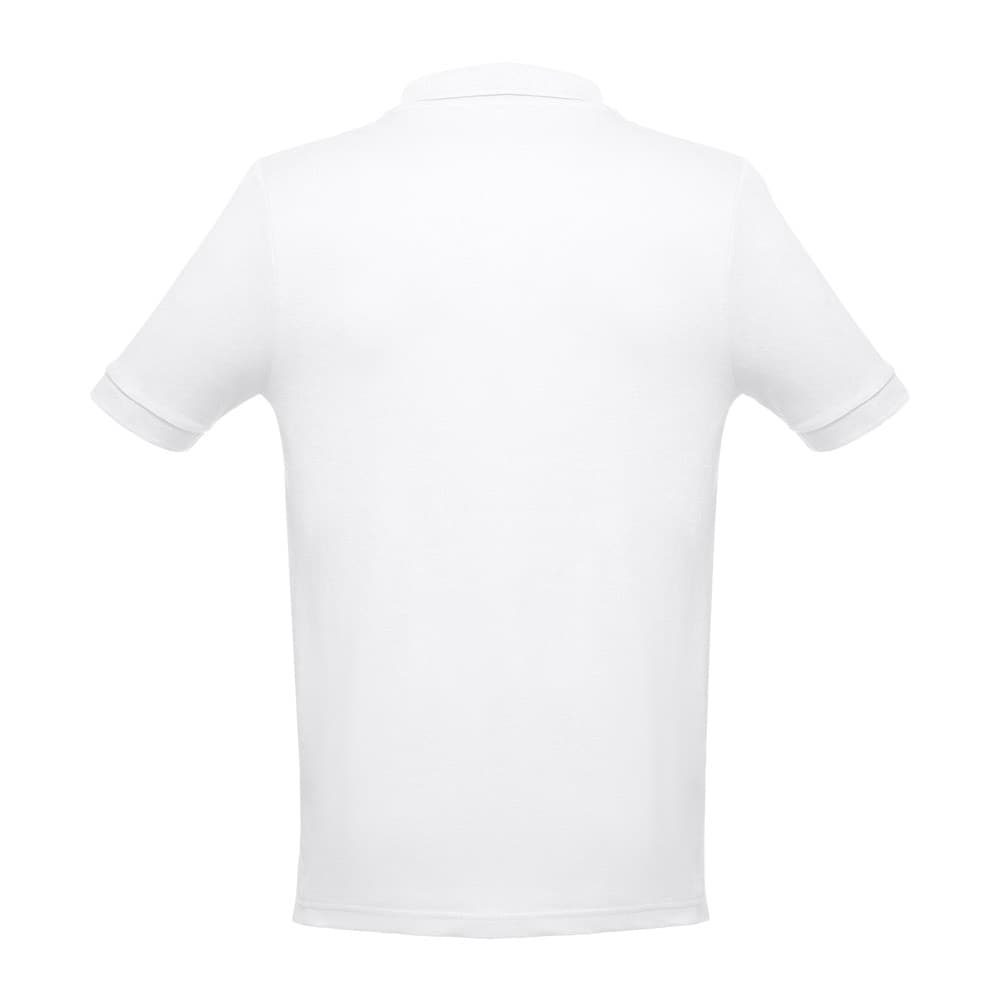 THC ADAM WH. Polo da uomo in cotone a maniche corte. colore bianco - vista 3