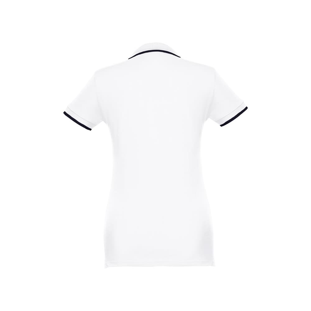 THC ROME WOMEN WH. Polo da donna in cotone bicolore - vista 3