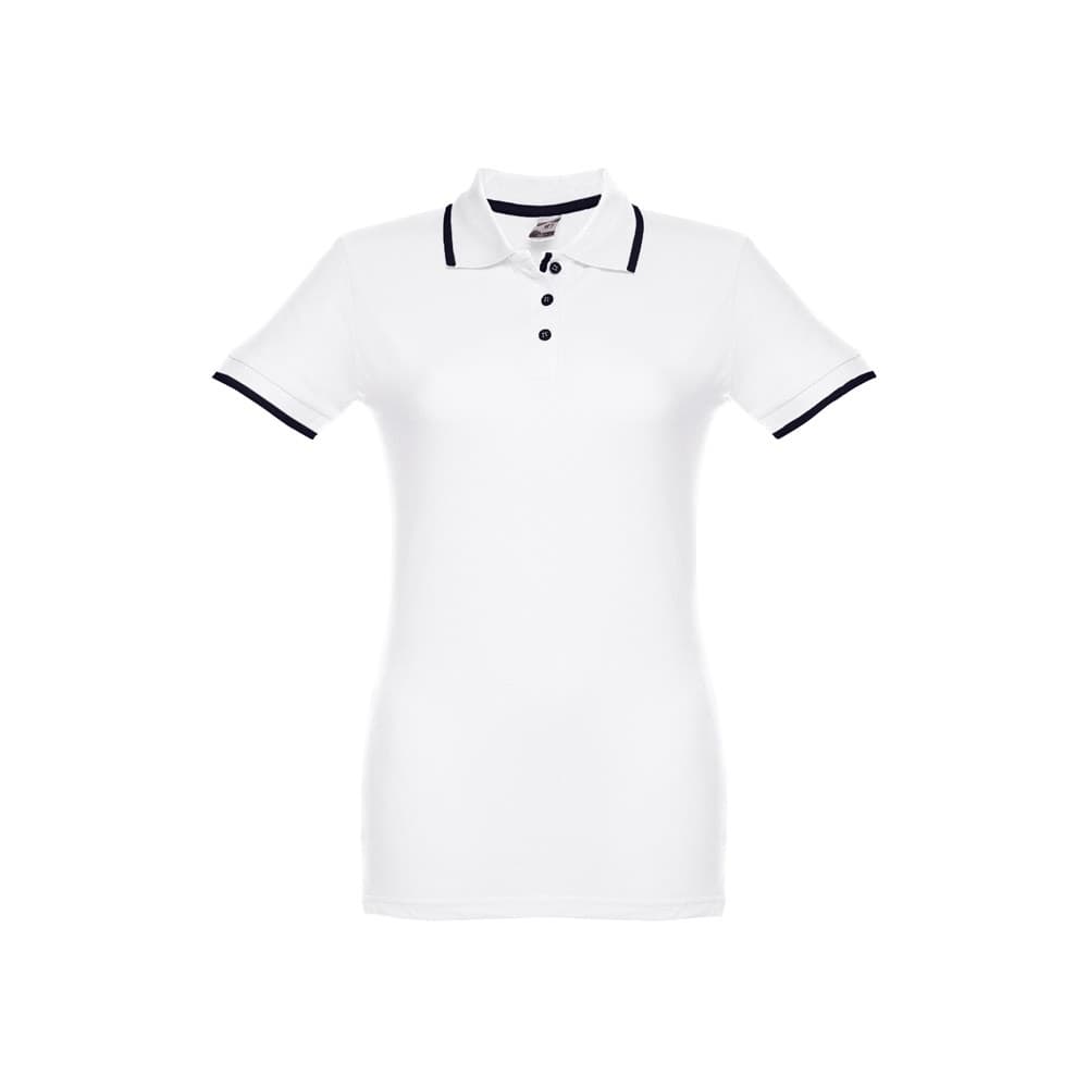 THC ROME WOMEN WH. Polo da donna in cotone bicolore - vista 1