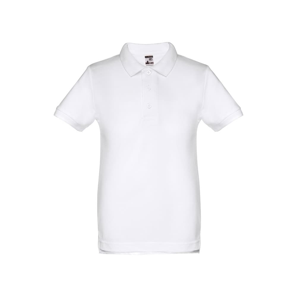 THC ADAM KIDS WH. Polo a maniche corte per bambini (unisex). colore bianco - vista 2