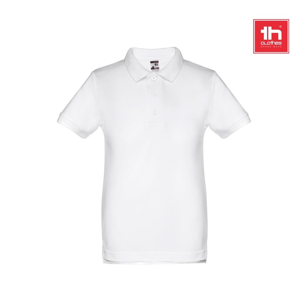THC ADAM KIDS WH. Polo a maniche corte per bambini (unisex). colore bianco - vista 5