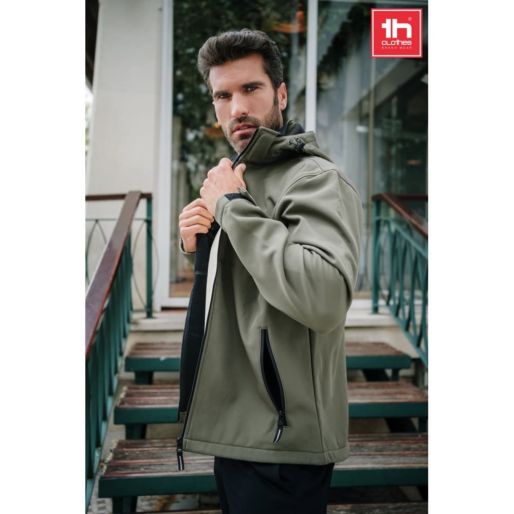THC ZAGREB. Giacca softshell da uomo in poliestere ed elastan - vista 5
