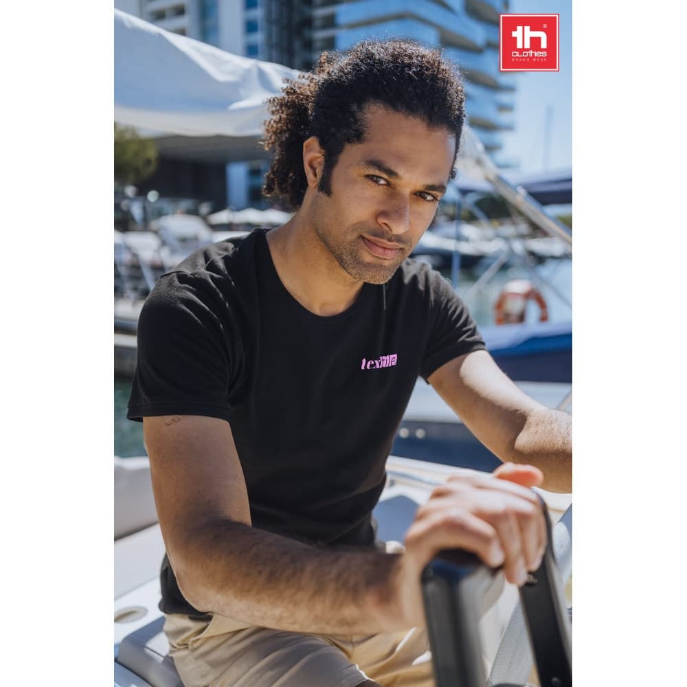THC SAN MARINO. T-shirt da uomo a maniche corte in cotone piqué - vista 5