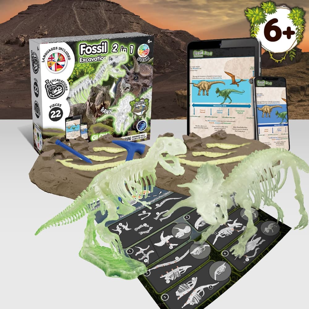 2 in 1 Fossil Excavation Kit I. Gioco educativo per bambini - vista 3