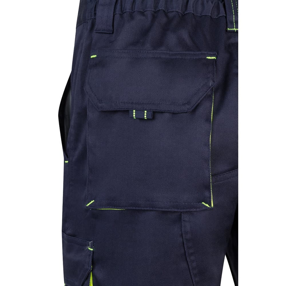 VL HEMERA. Bermuda bicolore elasticizzati con diverse tasche (240g/m²), in cotone (46%), EME (38%) e poliestere (16%) - vista 6