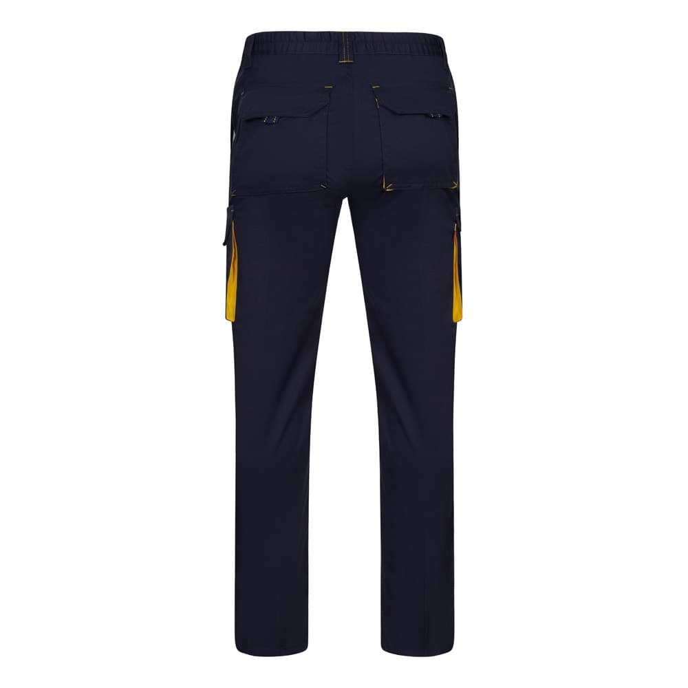 VL FIDES. Pantaloni elasticizzati bicolore con diverse tasche (240g/m²), in cotone (46%), EME (38%) e poliestere (16%) - vista 2