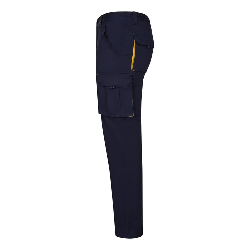 VL FIDES. Pantaloni elasticizzati bicolore con diverse tasche (240g/m²), in cotone (46%), EME (38%) e poliestere (16%) - vista 3