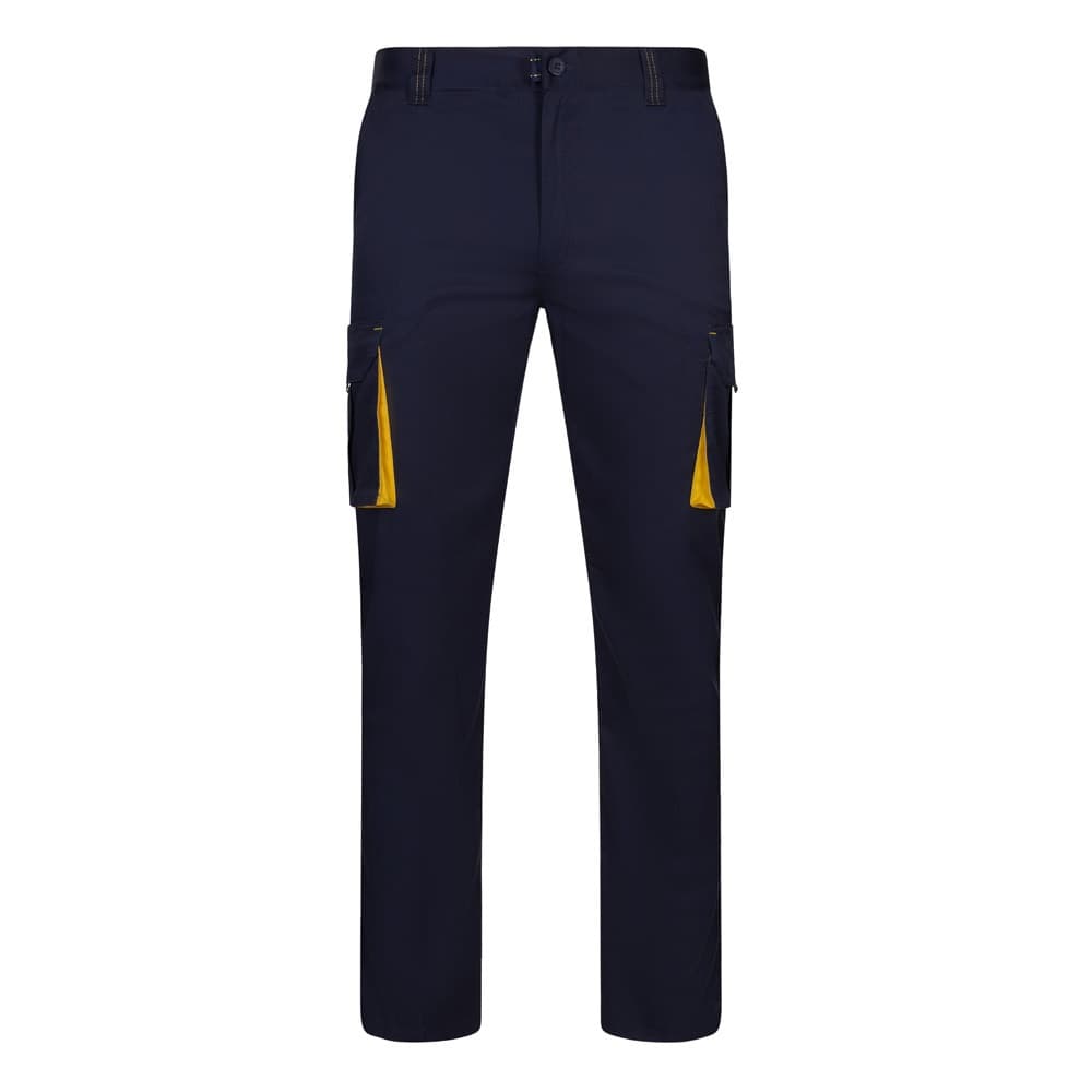 VL FIDES. Pantaloni elasticizzati bicolore con diverse tasche (240g/m²), in cotone (46%), EME (38%) e poliestere (16%) - vista 1