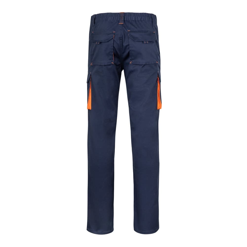 VL FIDES. Pantaloni elasticizzati bicolore con diverse tasche (240g/m²), in cotone (46%), EME (38%) e poliestere (16%) - vista 2
