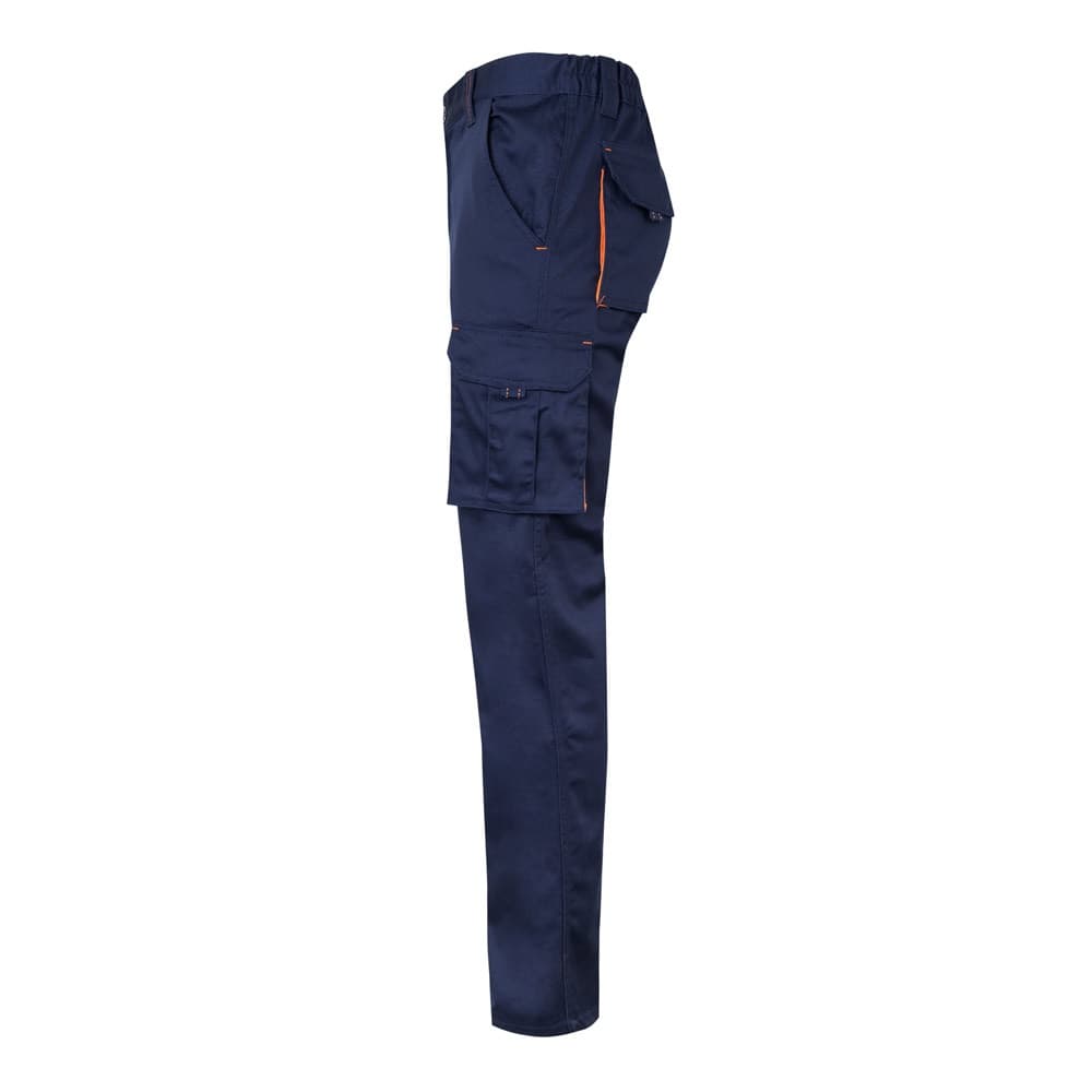 VL FIDES. Pantaloni elasticizzati bicolore con diverse tasche (240g/m²), in cotone (46%), EME (38%) e poliestere (16%) - vista 3