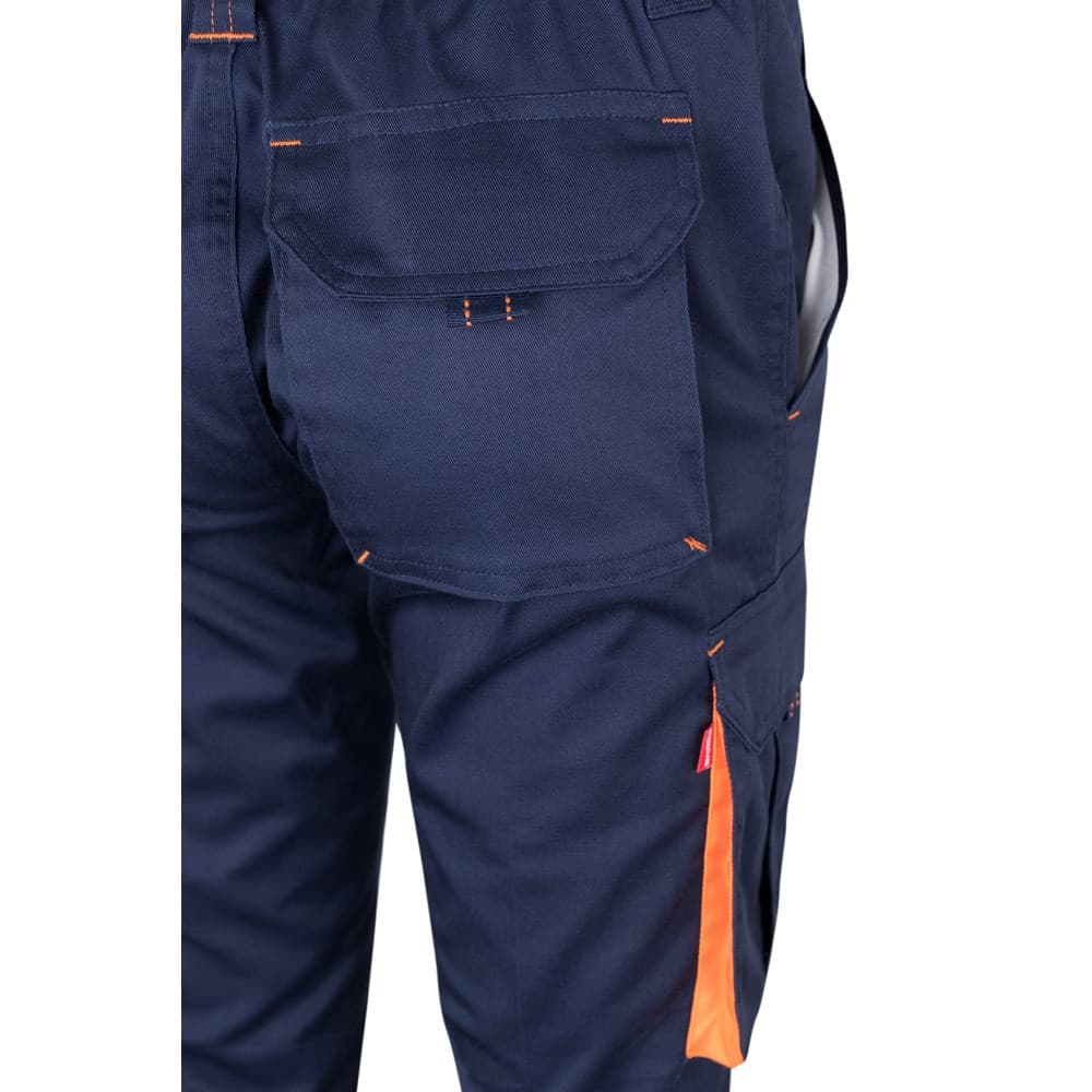 VL FIDES. Pantaloni elasticizzati bicolore con diverse tasche (240g/m²), in cotone (46%), EME (38%) e poliestere (16%) - vista 6