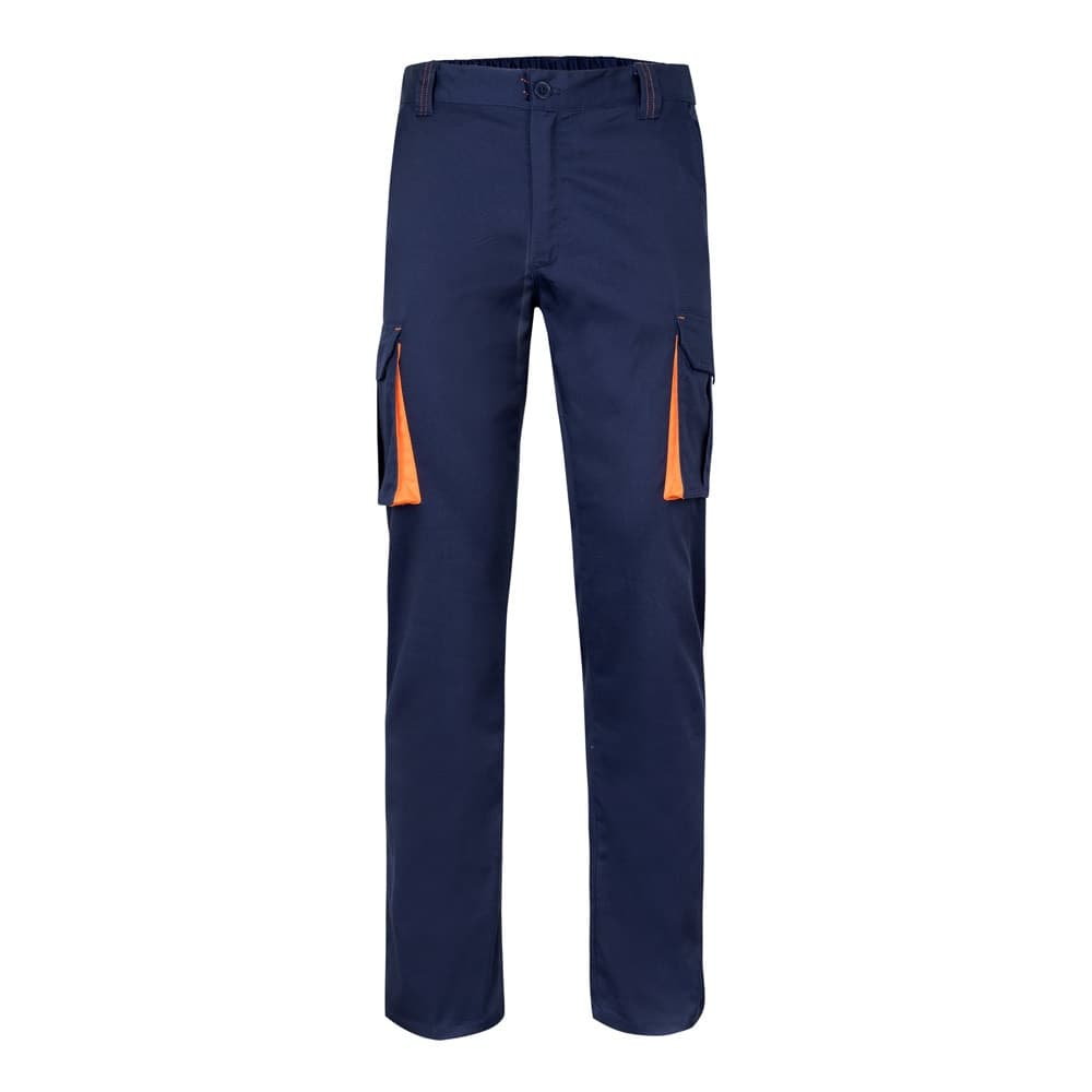 VL FIDES. Pantaloni elasticizzati bicolore con diverse tasche (240g/m²), in cotone (46%), EME (38%) e poliestere (16%) - vista 1