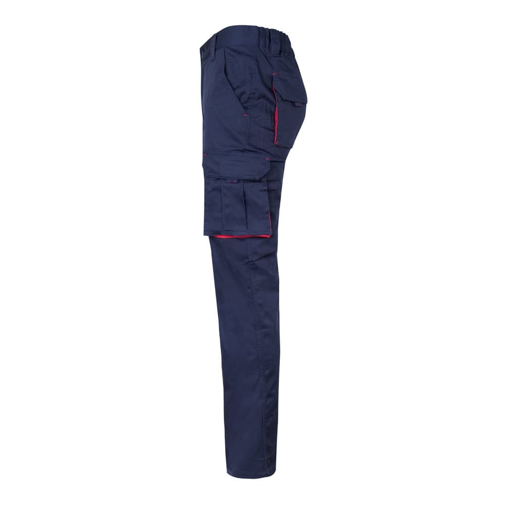 VL FIDES. Pantaloni elasticizzati bicolore con diverse tasche (240g/m²), in cotone (46%), EME (38%) e poliestere (16%) - vista 3