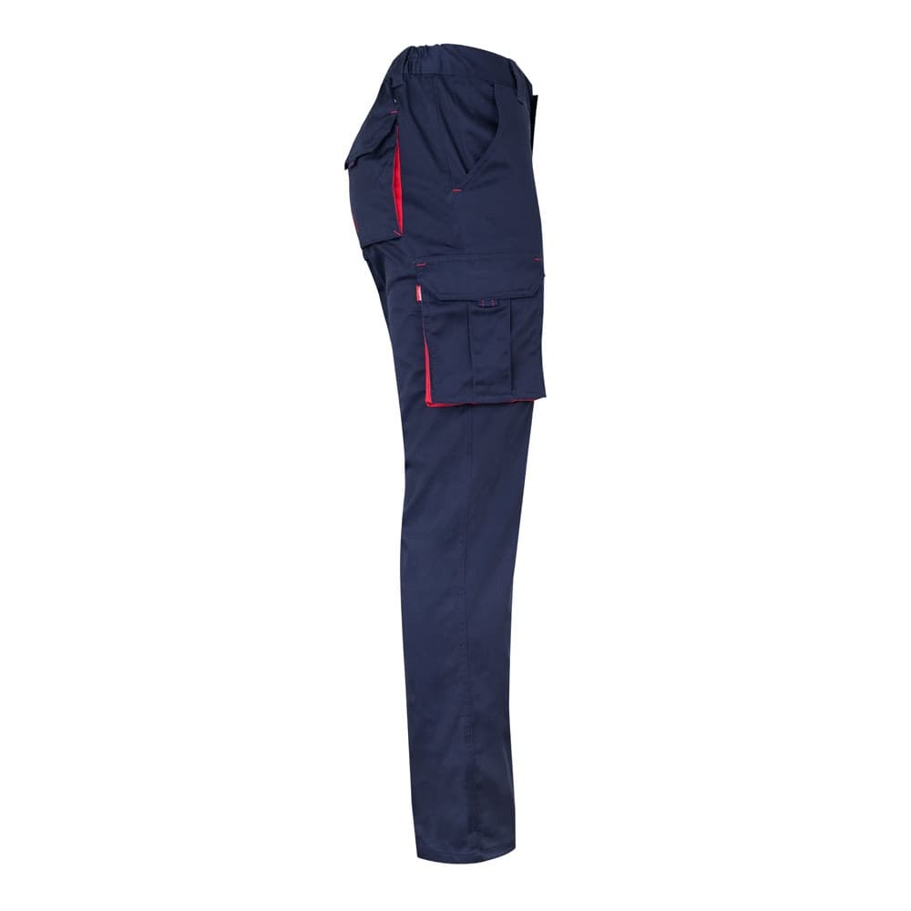VL FIDES. Pantaloni elasticizzati bicolore con diverse tasche (240g/m²), in cotone (46%), EME (38%) e poliestere (16%) - vista 4