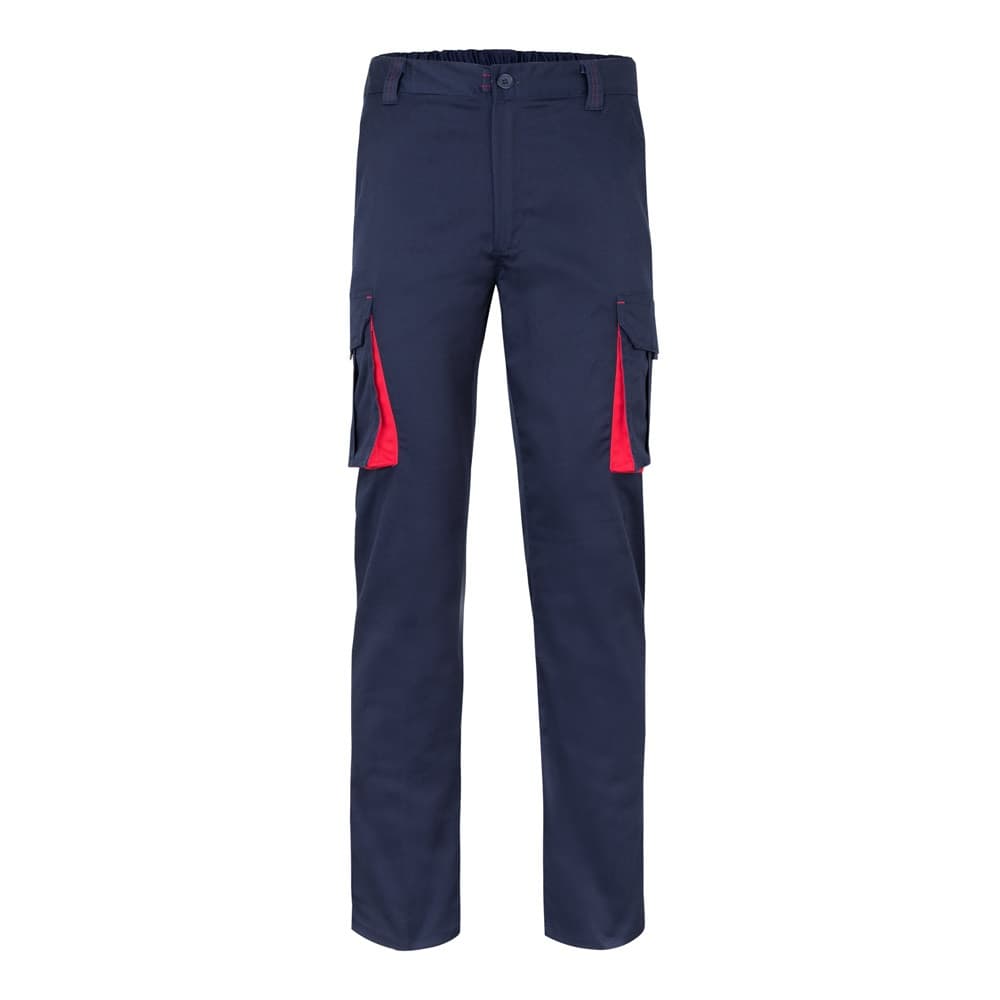 VL FIDES. Pantaloni elasticizzati bicolore con diverse tasche (240g/m²), in cotone (46%), EME (38%) e poliestere (16%) - vista 1