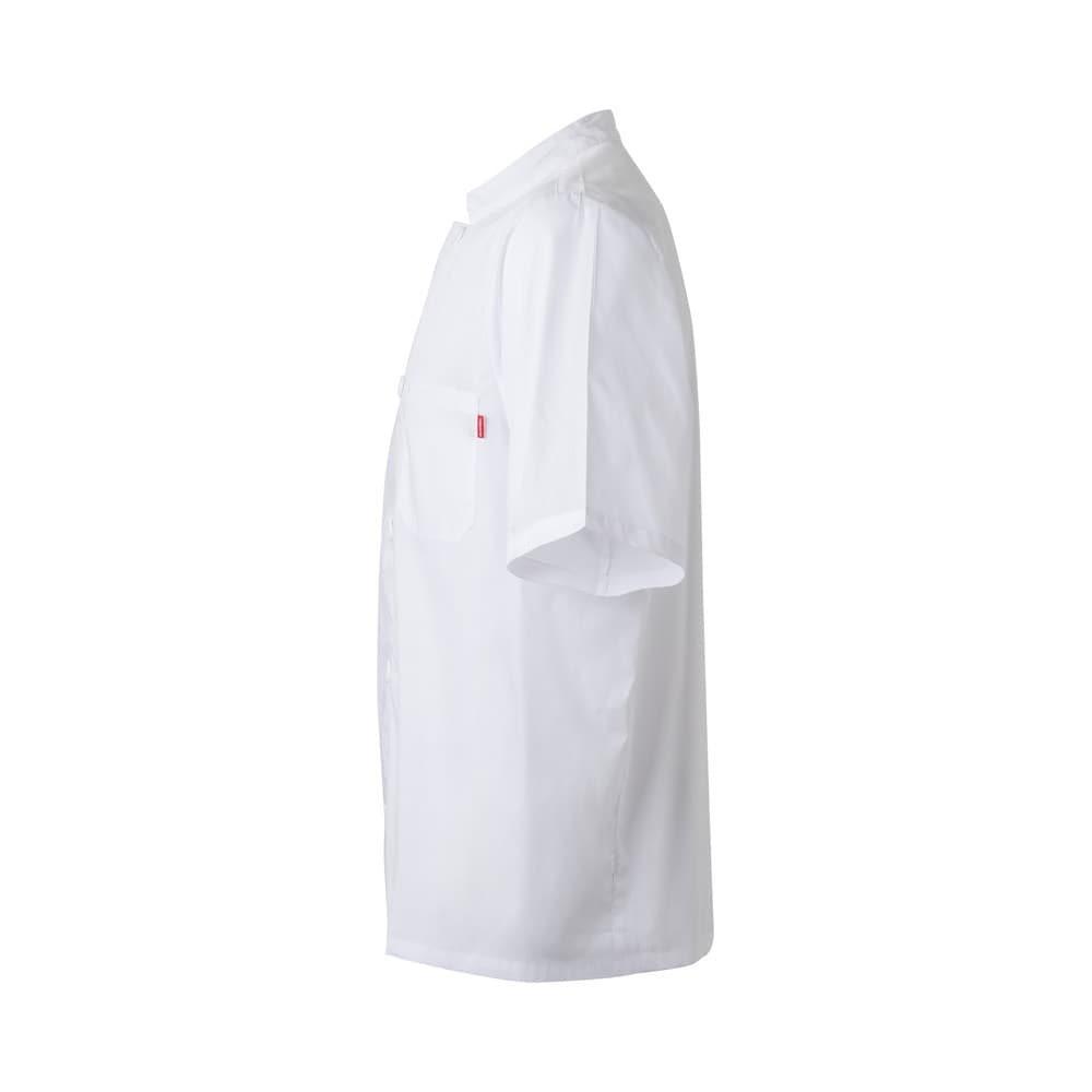 VL DURGA. Giacca da cucina in popeline (110g/m²) a maniche corte, in cotone (35%) e poliestere (65%) - vista 3