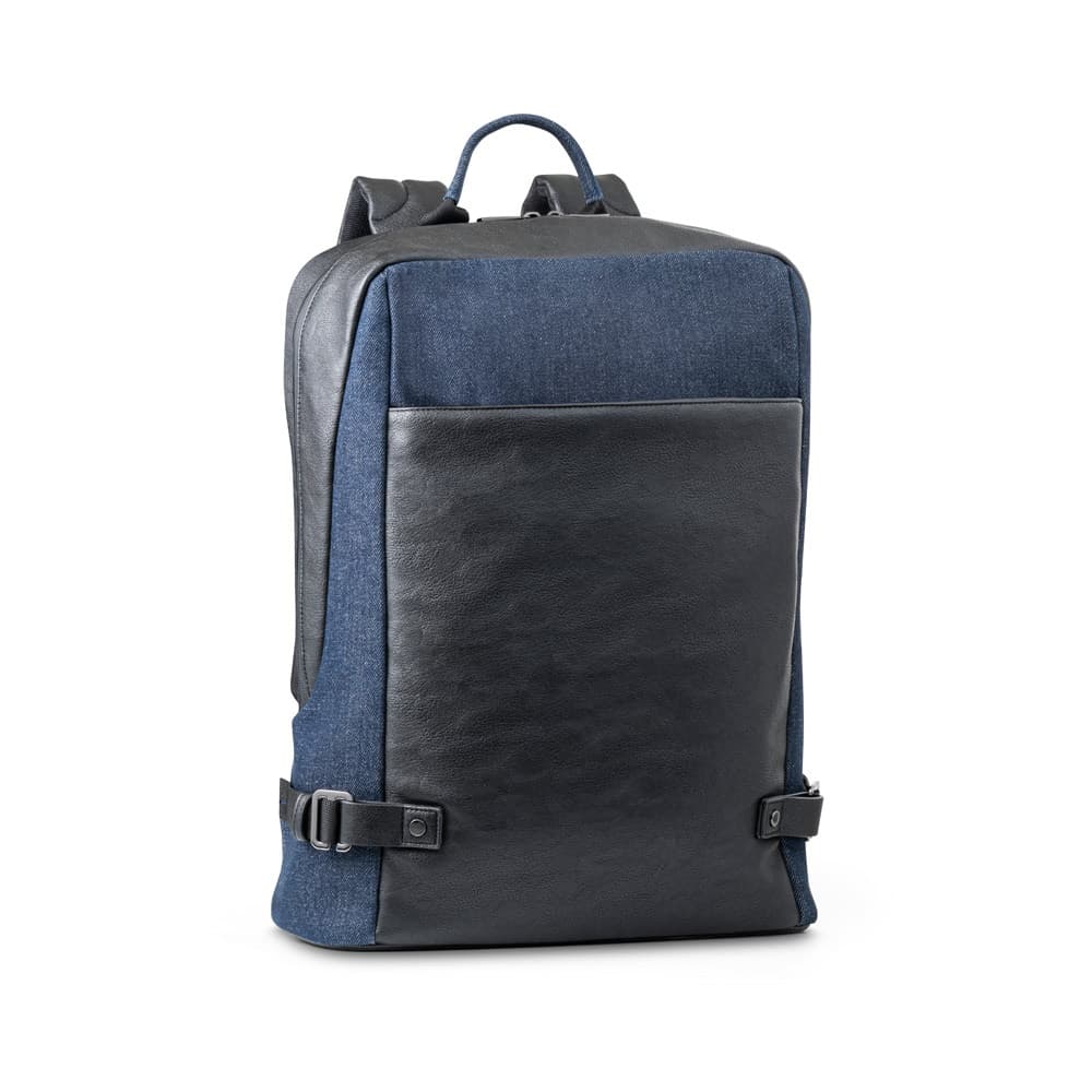 DIVERGENT BACKPACK I. Zaino porta PC fino a 15'6'' in denim e PU - vista 1