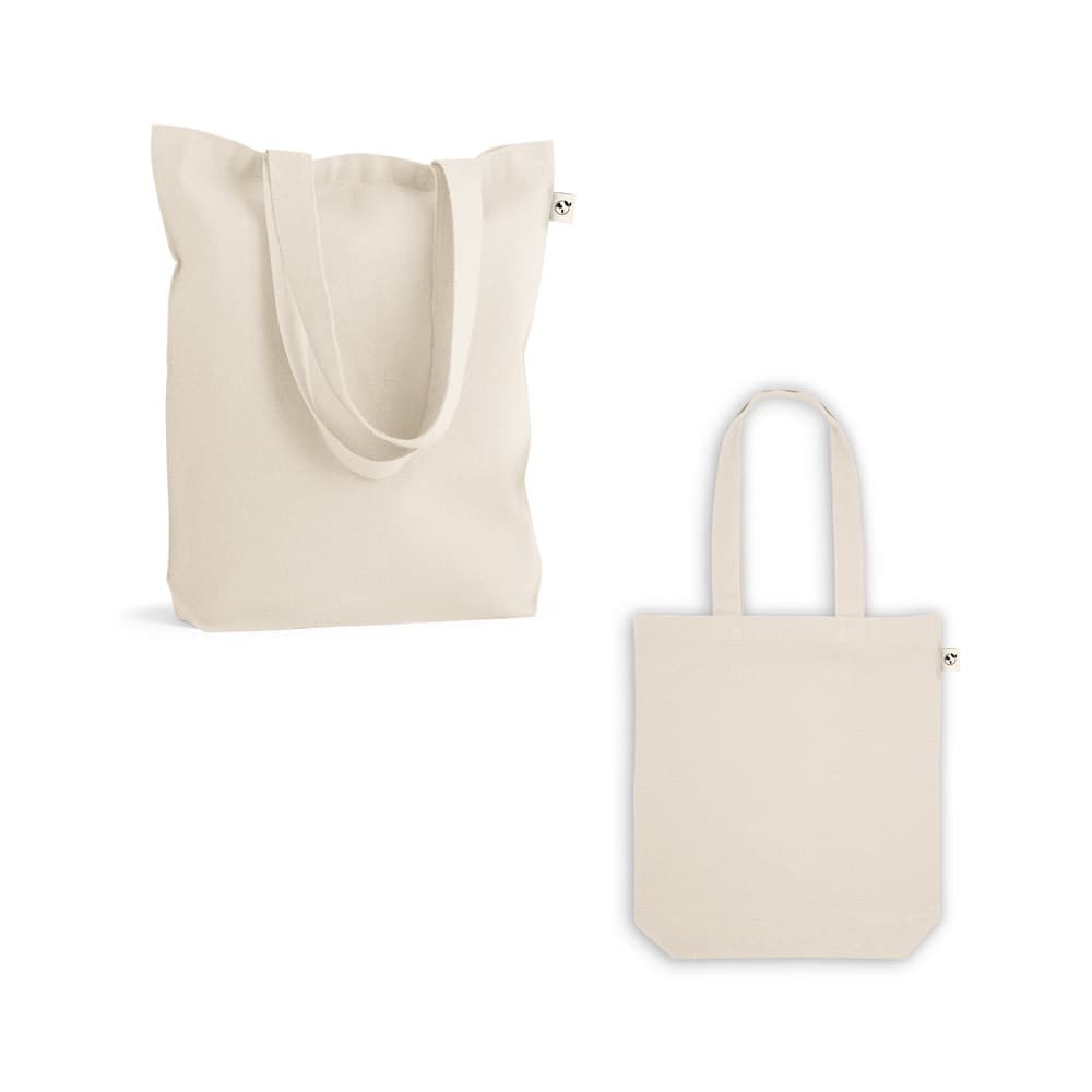 GIRONA. Borsa in cotone (50%), cotone riciclato (30%) e poliestere (20% rPET) (220 g/m²) - vista 4